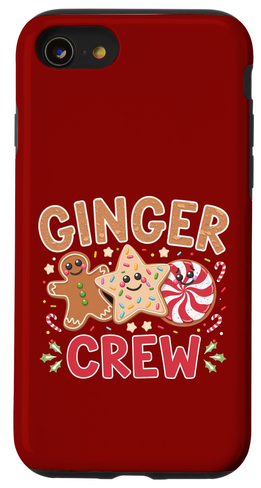 iPhone SE (2020) / 7 / 8 Fun Festive Gingerbread Crew Holiday Christmas Happy Design Case