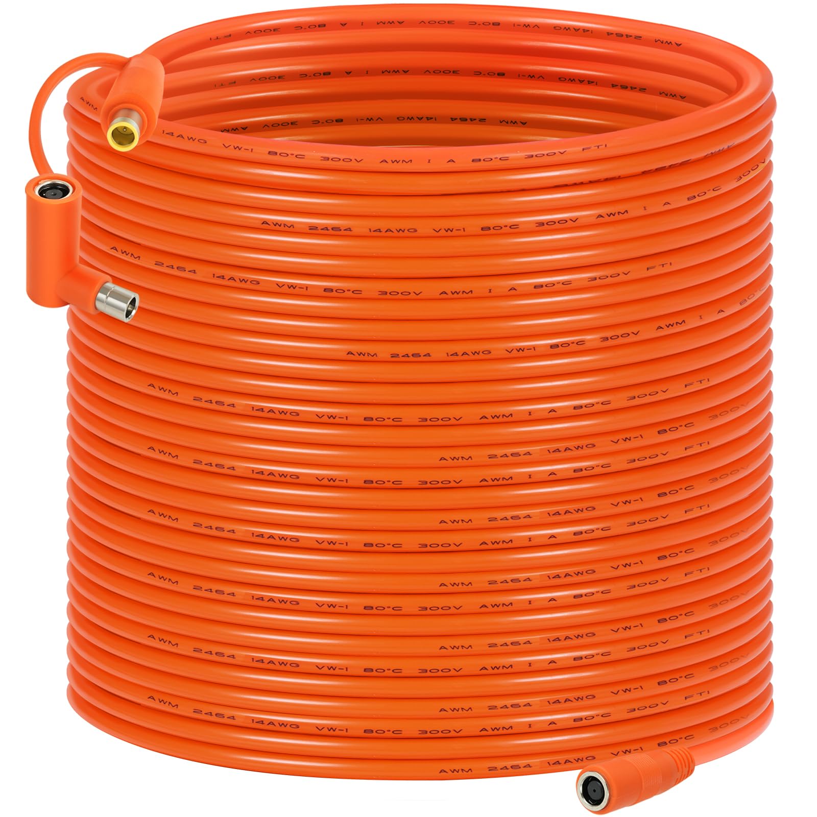 Photo 1 of 8mm DC Extension Cable 100FT – DC7909 Male to Female Solar Cable with DC8020 Adapter, 14AWG Tinned Copper Wire, Waterproof – Works with Most Portable Power Stations and Solar Generators