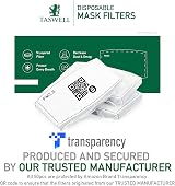 Taswell 50pcs PM2.5 Activated Carbon Filter Mask Filter Replacement Pads 5 Layer view 4