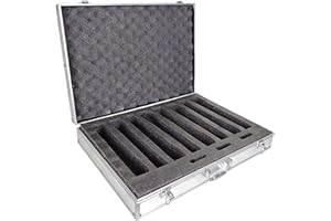 TTETTZ Microphone Carry Case Storage Box Aluminum Alloy Portable Protective Sponge Compartment with Buckle Handle Suitable fo