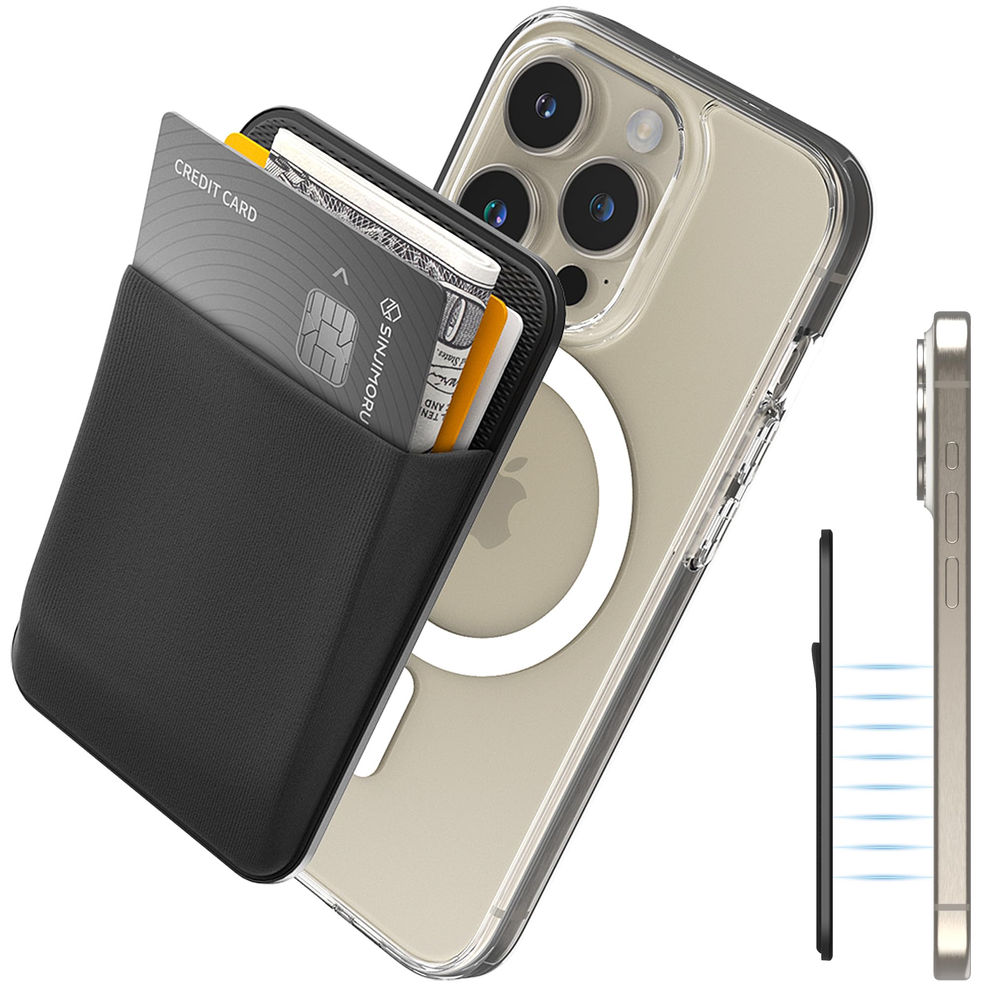 Sinjimoru Magsafe対応スマホカードケース Blackの商品画像