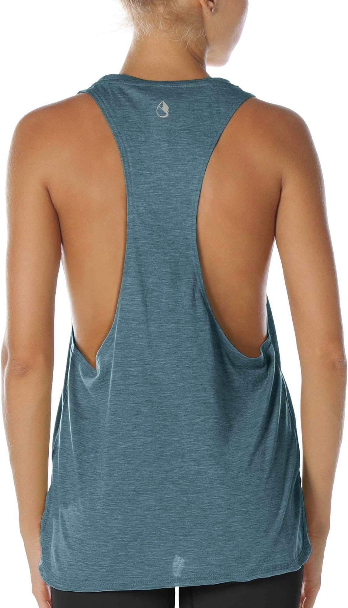 icyzoneWomen's Racerback High Neck Workout Athletic Yoga Muscle Tank Tops