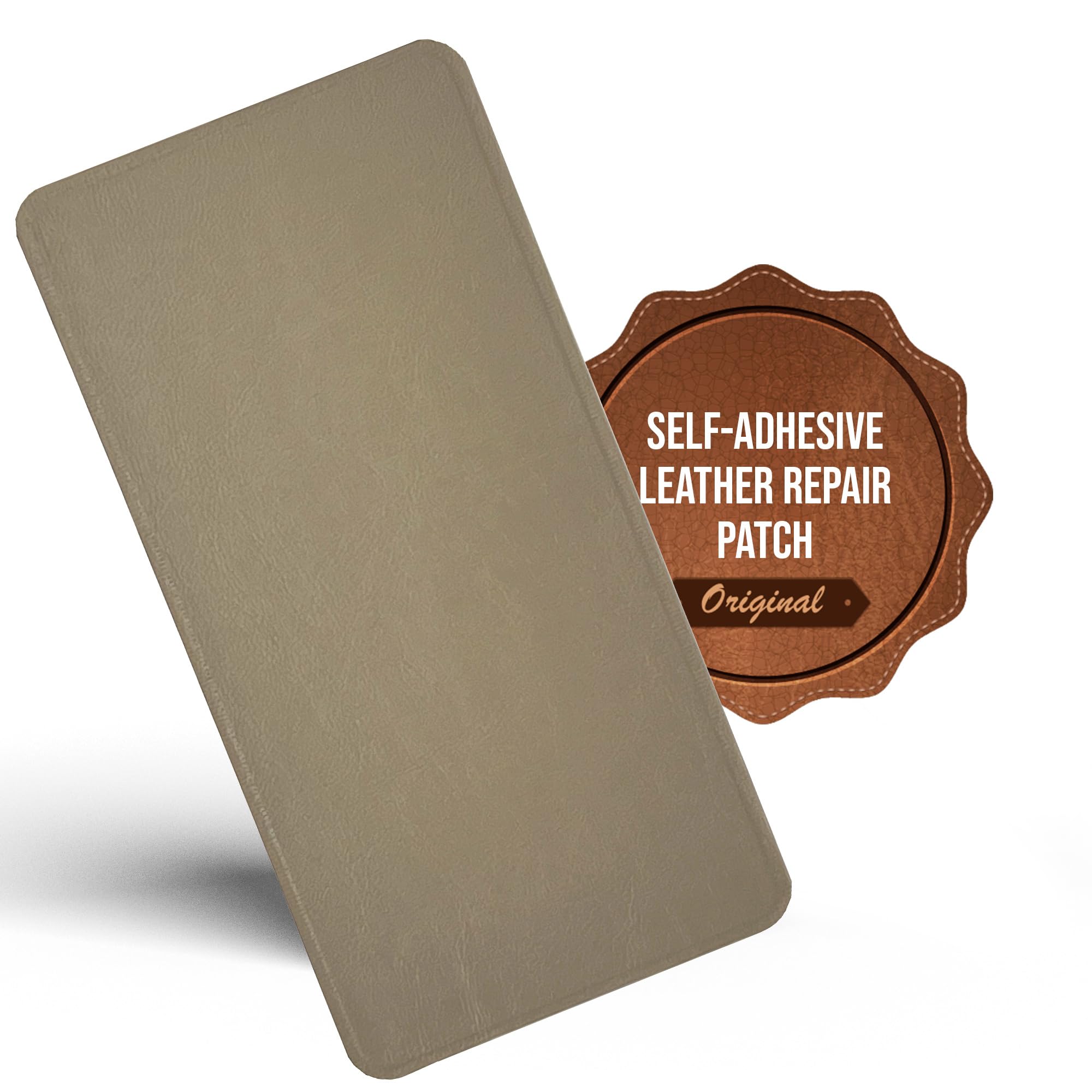 MastaPlasta Premium Easy All-in-One Leather Repair Kit. Leather Patches for Sofas Self Adhesive - Beige 20cm x 10cm (8in x 4in). Upholstery Leather Repair Patch for Car Seats, Chairs, DIY, Craft
