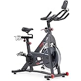 Sunny Health & Fitness Pro Indoor Cycling Exercise Bike, Felt Resistance and Belt Drive, Optional SunnyFit App Connection