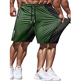 Hidkat Men's Athletic Shorts Lightweight Sport,Gym,Workout，Running Jogging Shorts Quick Dry with Zipper Pockets