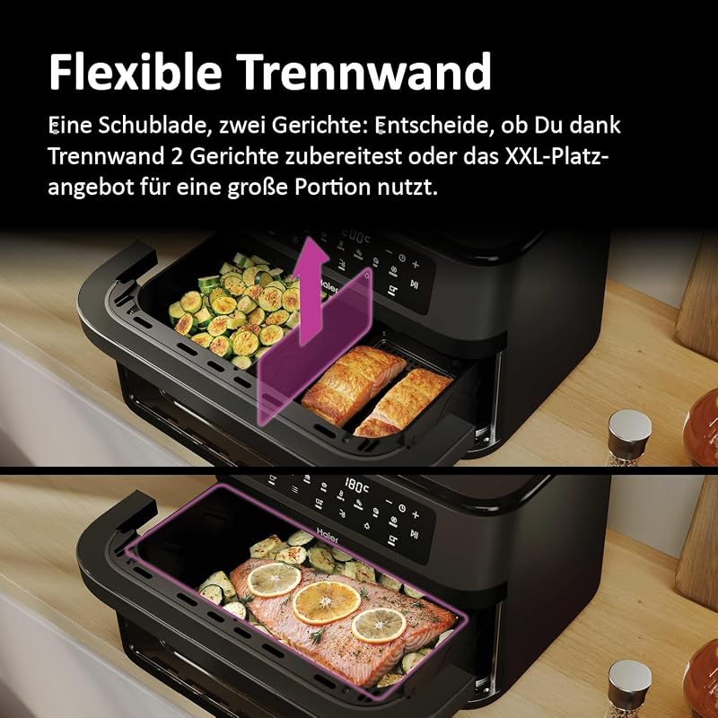Heißluftfritteuse Flex | 11 L Airfryer Dual I 9 Portionen