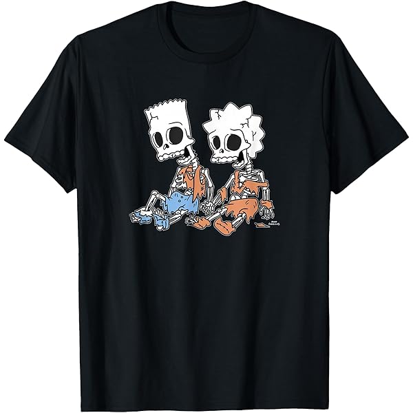 Amazon.com: Men's The Simpsons Skeleton Bart and Lisa T