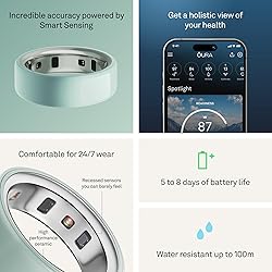 Oura Ring 4 Ceramic - Tide - Size 9 - Size Before