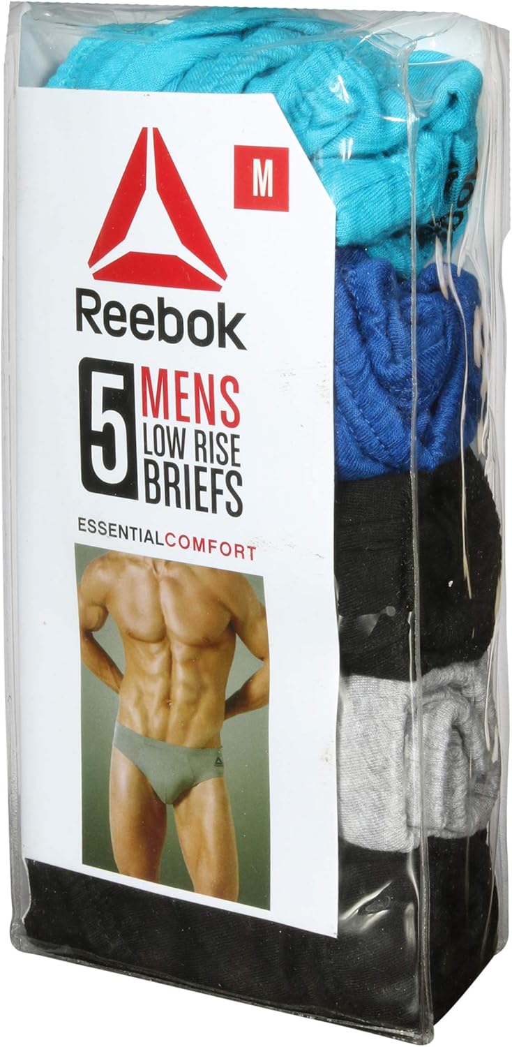 Reebok Men's Low Rise Underwear Briefs (5 Pack) at  Men’s Clothing store