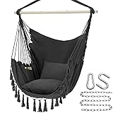 Y- STOP Hammock Chair Hanging Rope Swing, Max 500