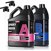 1 Gallon Crystal Clear Epoxy Resin Kit - Not-Yellowing No-Bubble, Self Leveling Easy Pour - 1:1 Ratio High Gloss Casting & Coating Resin for Art Crafts, Jewelry Making, Wood & Molds