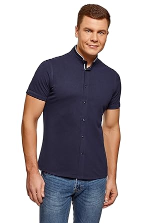 polo cuello mao hombre