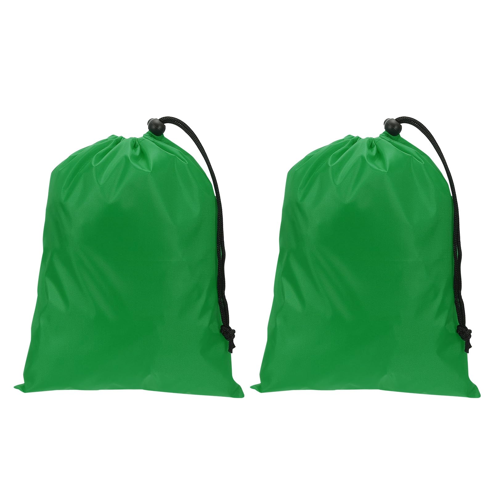 PATIKIL Polyester Laundry Bag, 2 Pack 12"x9" Heavy Duty Travel Bag with Drawstring Tear Resistant Dirty Clothes Storage for Traveling Camping College Dorm, Green