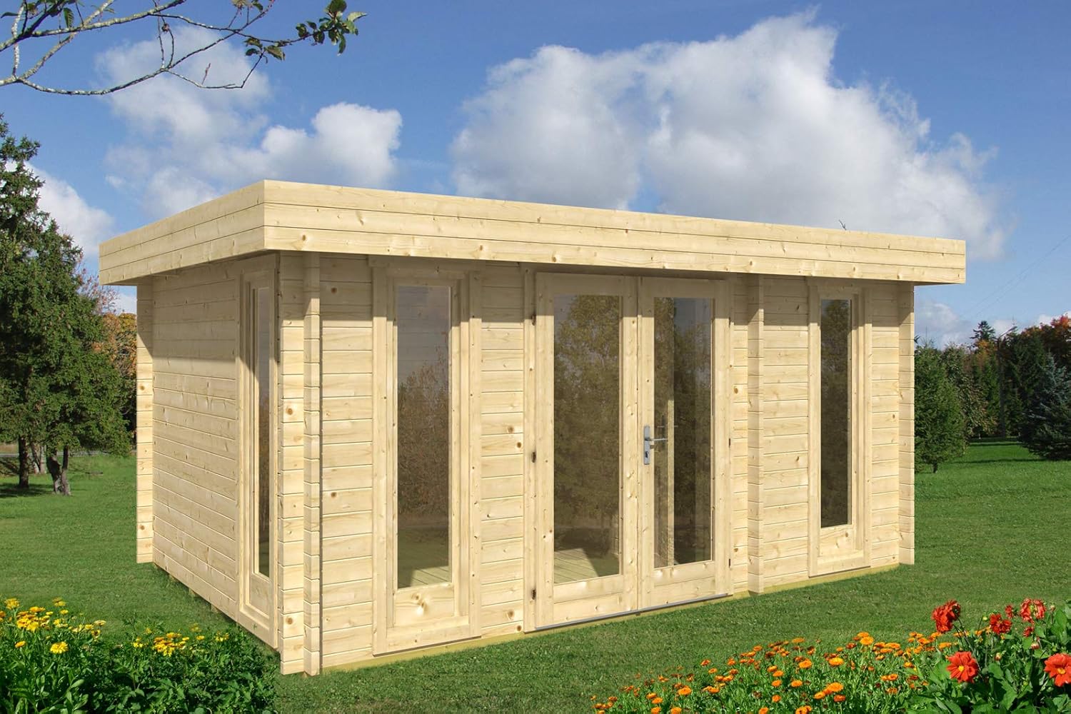 Gartenhaus Oriental-5 - Caseta de madera para jardín (470 x 320 cm, 40