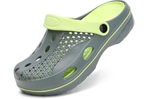 Wolidio Boys and Girls Arch Support Garden Clogs Shoes Kids Slippers Indoor Outdoor Beach Sandals Removable Cushion Insole