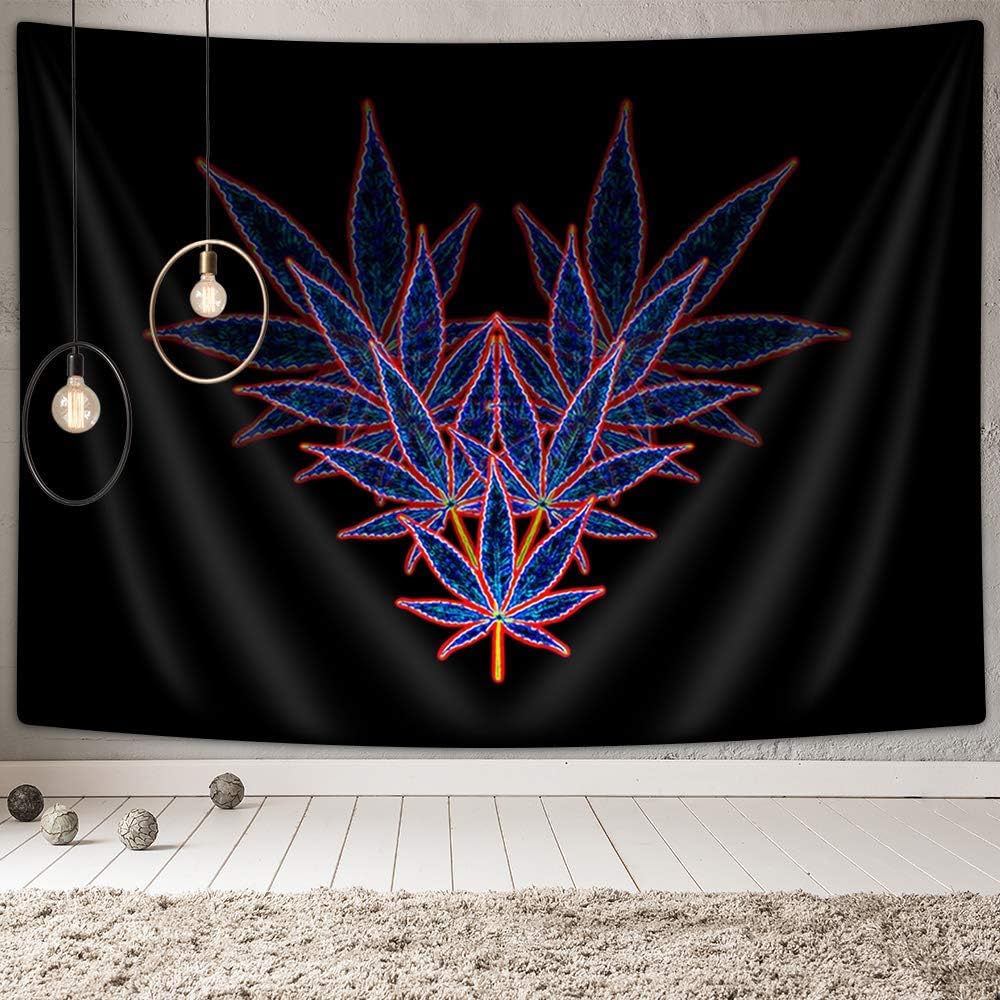 N\A Trippy Rasta Marijuana Leaf Weed Cannabis Tapicería de Pared Tapiz
