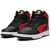 Puma Men's Rebound Layup Mid Shoes, Black-for All Time Red SS23, 14 Rebound Layup - Wide