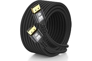 grofyllaa 8K Displayport Cable 30ft 1.4 Cable - High Speed DisplayPort [8K@60Hz, 4K@144Hz, 2K@240Hz] Supports 32.4Gbps,and is