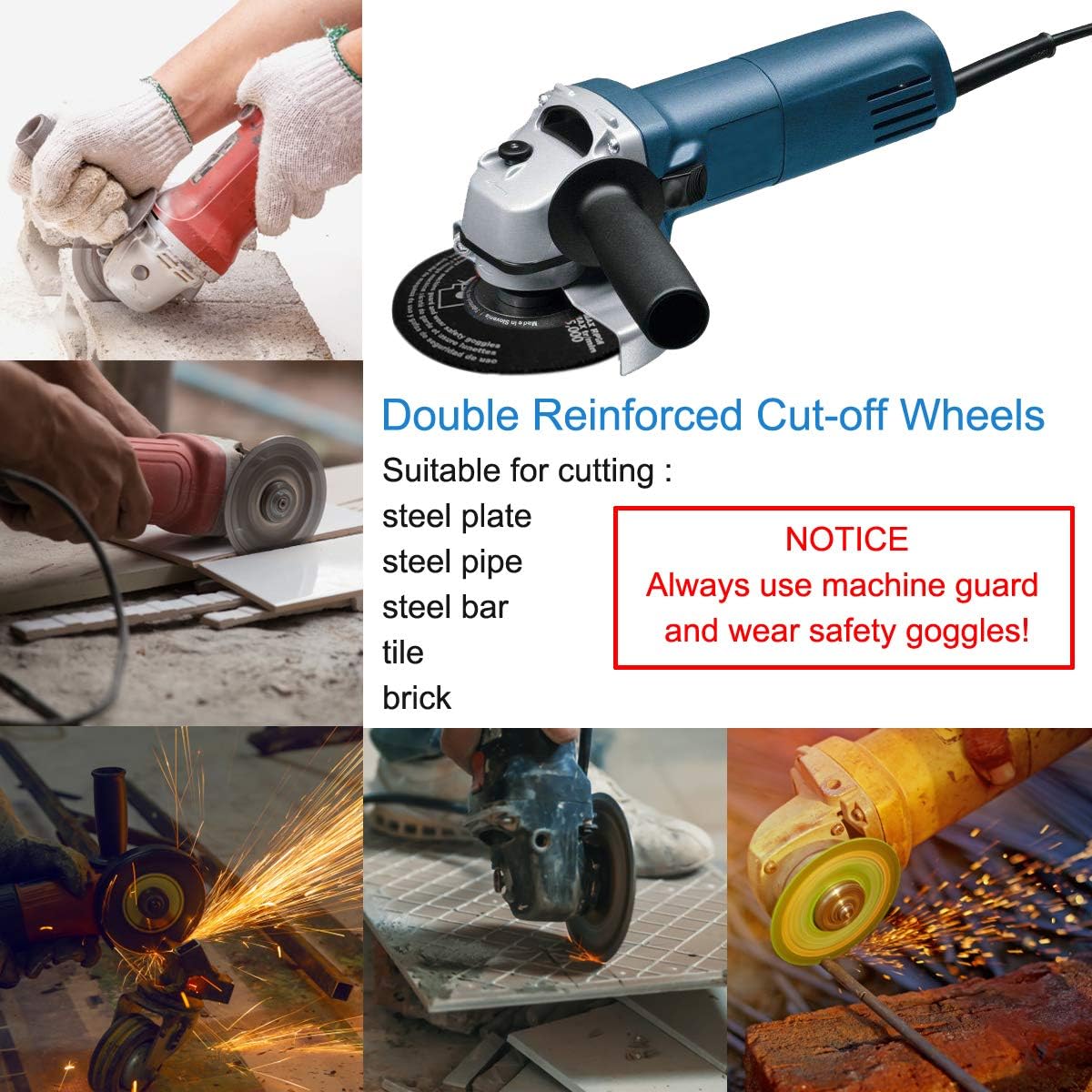 M-jump 10 PCS CUT OFF WHEELS 3" x 1/16" x 3/8" - For Cutting All Steel and Ferrous Metals.10-Pack: Home Improvement