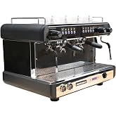 AMIBAOFU Commercial-Grade Semi-Automatic 2-Group Espresso Machine, Equipped With a 1.6-Gallon Boiler, a Rotary Pump, And Finished In Stainless Steel