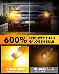 OXILAM 2026 Upgraded 7443 7440 LED Bulb Amber with