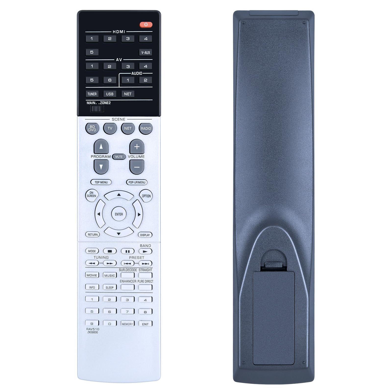 New RAV510 Remote Control for YAMAHA ZK06600 ZK066000 RX-A740 RA-V677