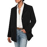 Belle Poque Womens Winter Corduroy Blazer Jackets Fall Notched Lapel Long Sleeve Boyfriend Work Office Jacket Coats