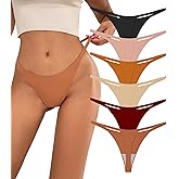 Beafulrab G-string Thongs for Women No Show Thong Seamless Stretch Underwear Low Rise Panties Pack
