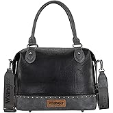 Wrangler Small Doctor Bag for Women Vintage Satchel Bag Western Handbags with Wide Strap