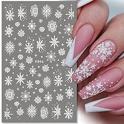 Snowflake Nail Art Stickers Decals - 8 Sheets 3D