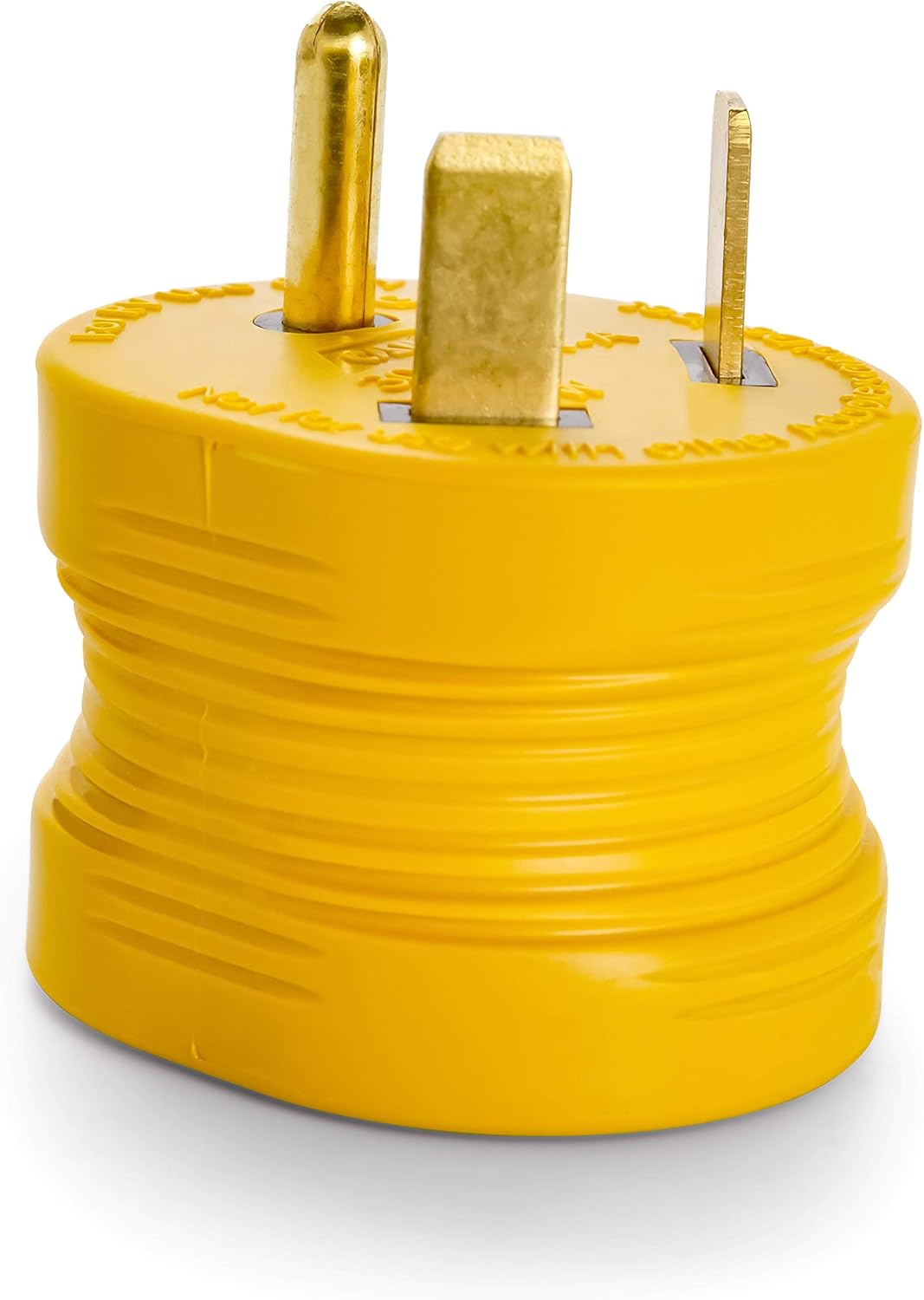 Camco PowerGrip Durable Electrical Adapter - Easy Grip for Simple and Safe Use, 30 AMP Male 15 AMP Female (55233), Yellow|Yellow: Automotive