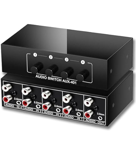 Amazon.com: FlyroadUp 3.5mm Aux + RCA L/R Audio Splitter 1 in 4