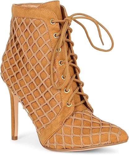 tan stiletto booties