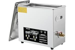 Kaimashi Ultrasonic Cleaner 6.5L with Digital Timer and Heater, Stainless Steel Ultrasonic Cleaning Machine for Carburetor Parts Cleaning