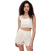 LE BOP Women's Eyelet Desiree Tank