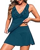 Aqua Eve Women Tankini with Skirt - Tummy Control