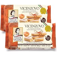 Matilde Vicenzi Vicenzovo Ladyfingers - Classic Italian Ladyfinger Biscuits for Tiramisu - Tray of 12 All-Natural, Kosher, Da