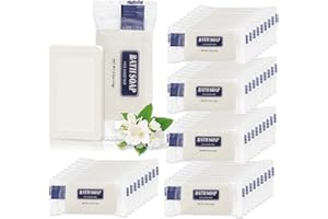 SLequipo Bulk Bar Soap, 50 Pack Mini Soap Bars Bulk Individually Wrapped, 0.5 oz Travel Soap Small Hotel Soaps Travel Size Toiletries for Hotel Bathroom