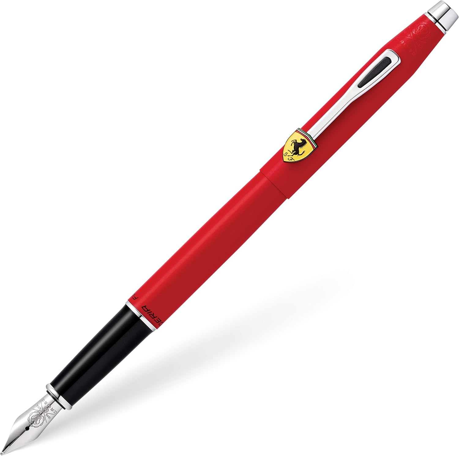 Cross Classic Century Ferrari Collection Matte Rosso Corsa Red Lacquer / Chrome Fountain Pen Item# FR0086-117