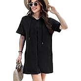 Gihuo Terry Cloth Swim Cover Up for Women Swimsuit Beach Bathing Swimwear Coverup Pool Towel Robe