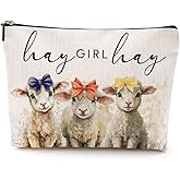 Sheep Gifts for Sheep Lovers Sheep Stuff Makeup Bag Western Accessories Country Girl Gifts Cosmetic Bag for Women Girl Sister Friend Daughter Bestie Teen Animal Lover Graduation Birthday Christmas