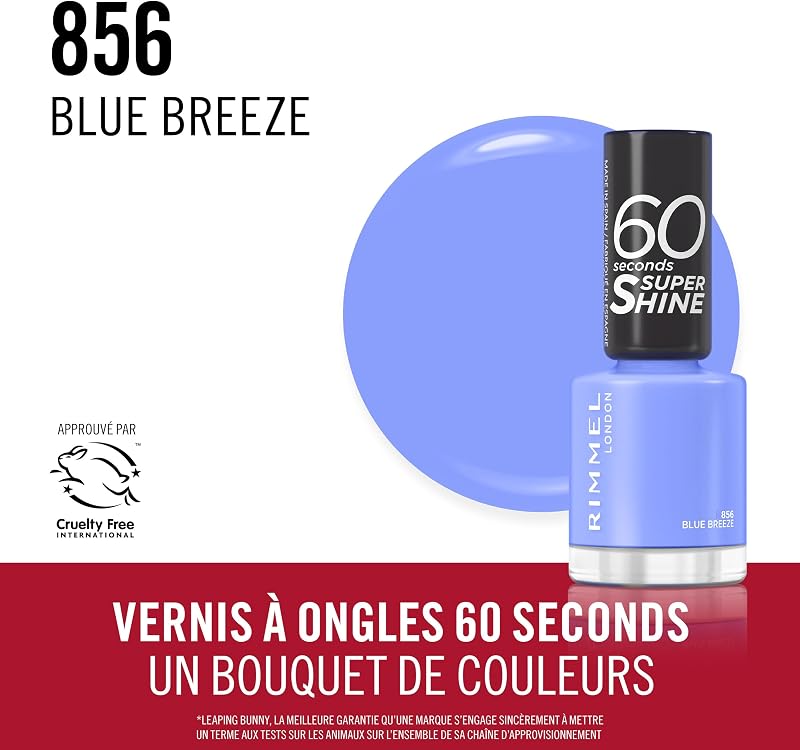 London, 60 Seconds Super Shine 856 Blue Breeze 8 ml
