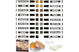 Furniture Repair Kit Wood Markers - New 24 Pcs Hardwood Floor Repair Kit 18 Colors Wood Touch Up Marker Pen with Beeswax, Woo