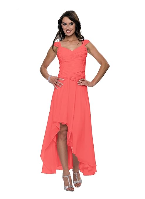 Astrapahl Damen Cocktail Kleid mit schönen Raffungen, Knielang