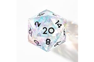 FATESTONE Sharp Resin DND Dice Handmade 7 pcs D&D dice with Gift Box with Gift Case for Dungeons and Dragon Game（Rainbow）