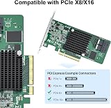 10Gtek 12G SAS SATA HBA RAID Controller Card Broadcom SAS 3008 9300-8I PCI-E view 2