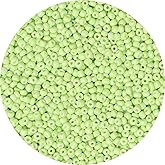 Yholin 2000pcs Lemon Green Glass Seed Beads Bulk,4mm 6/0 Seed Pony Beads for Bracelets,Necklace,Jewelry Making -Waist Spacer Bead for DIY Craft Projects