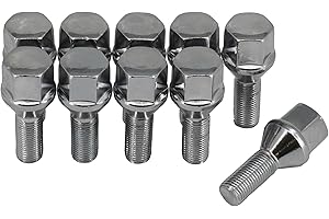 Top Quality Chrome Wheel Lug Bolt 19 HEX M12X1.25 (10 Pack) For Jeep Cherokee Compass Chrysler 200 Dodge Dart