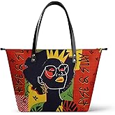 Afroyla African Black Women's Leather Tote Bag, Large Size, Premium Leather, Valentine's Day Gifts for Women, Wife, or Mother
