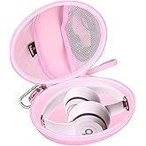 Mchoi Headphone Case Fits for Beats Studio Pro/Soundcore Anker Q20i/BERIBES/TOZO/KVIDIO/JBL Noise Cancelling Over-Ear Headphones, Case Only, Pink